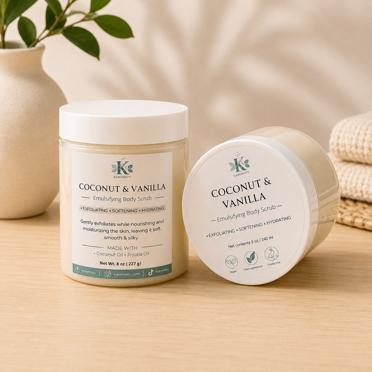 EXFOLIANTE CORPORAL DE COCO Y VAINILLA